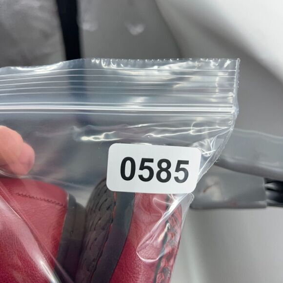 Born BOC Women Carolann Loafer Size 10 Flat Slip On Boat Shoe Moc Toe Red Vegan - Picture 13 of 13